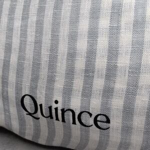 Quince European Linen Duvet Cover - King/Cal King Mist/White Stripe NWOT